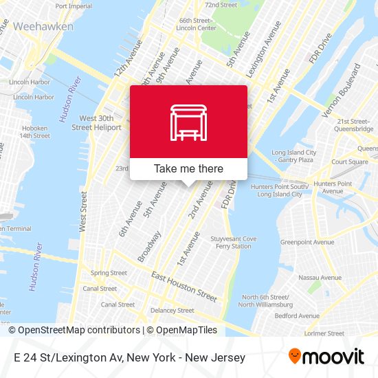 E 24 St/Lexington Av map