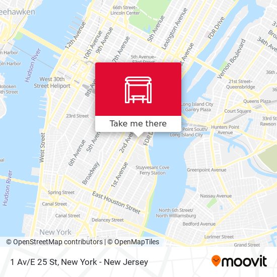 1 Av/E 25 St map