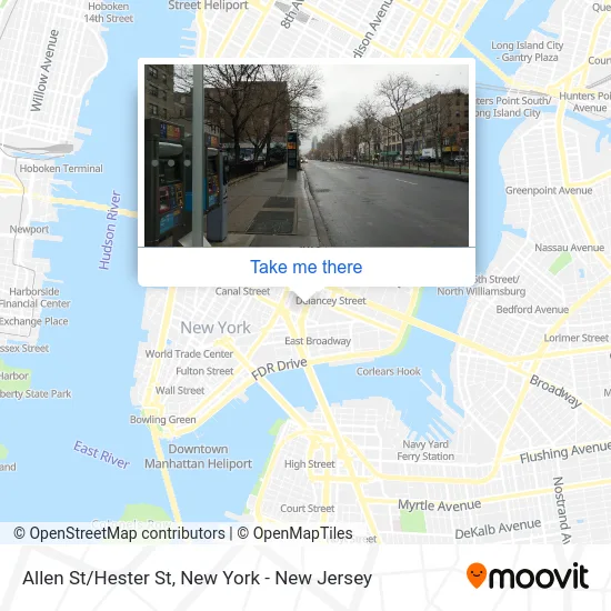 Allen St/Hester St map