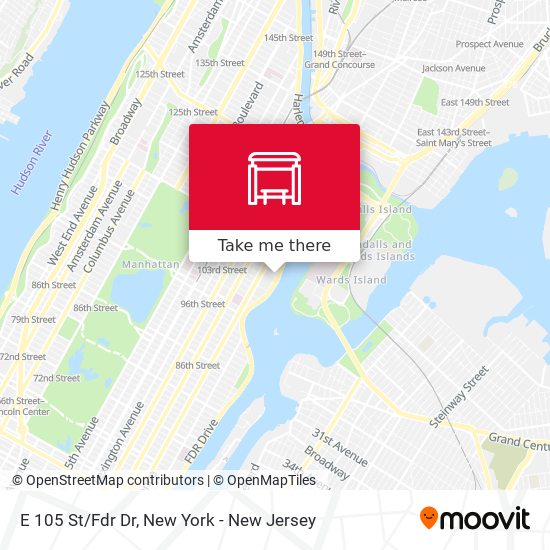 Mapa de E 105 St/Fdr Dr
