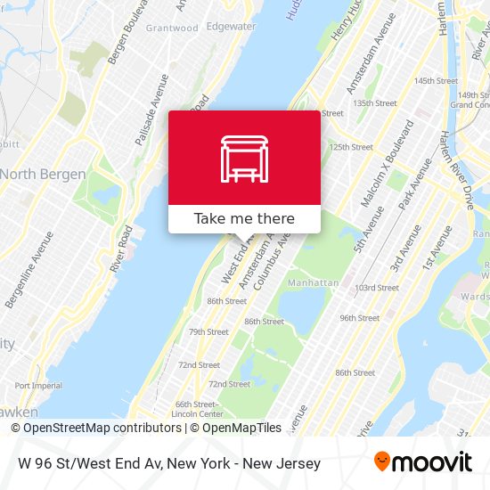 Mapa de W 96 St/West End Av