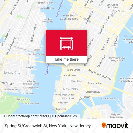 Spring St/Greenwich St map