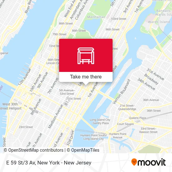 E 59 St/3 Av map