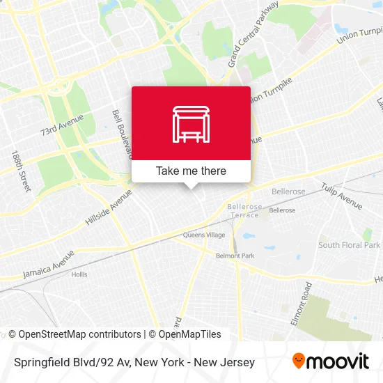 Springfield Blvd/92 Av map