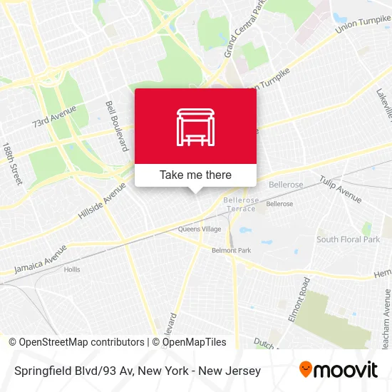 Springfield Blvd/93 Av map