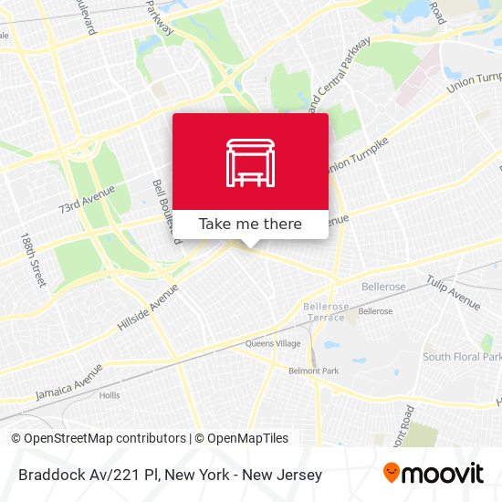 Braddock Av/221 Pl map