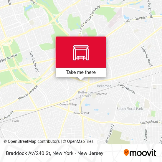 Braddock Av/240 St map
