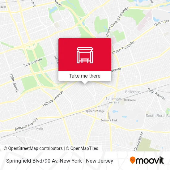Springfield Blvd/90 Av map