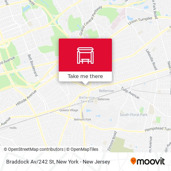 Braddock Av/242 St map