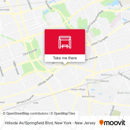 Hillside Av/Springfield Blvd map