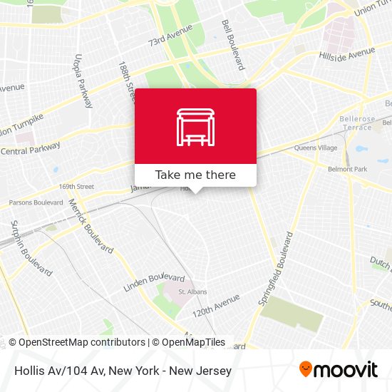 Hollis Av/104 Av map