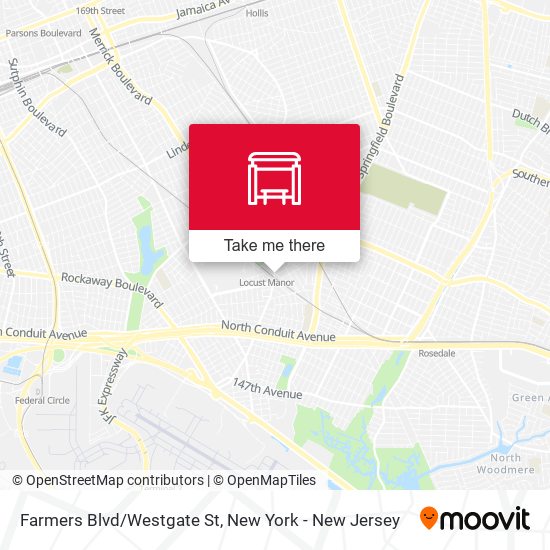 Mapa de Farmers Blvd/Westgate St