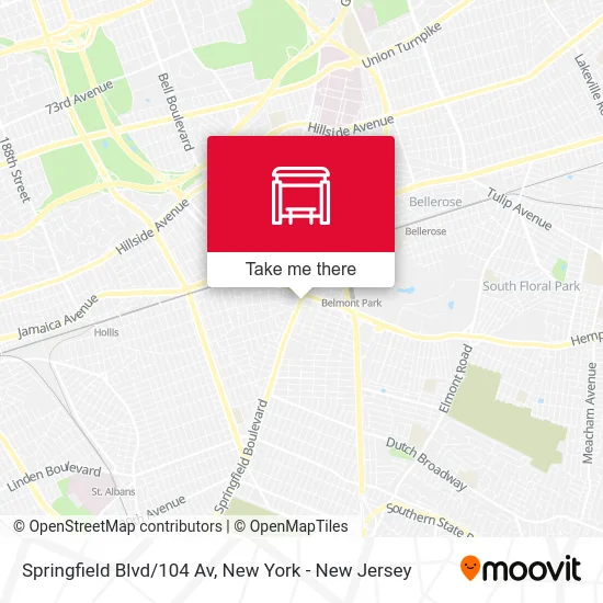 Springfield Blvd/104 Av map