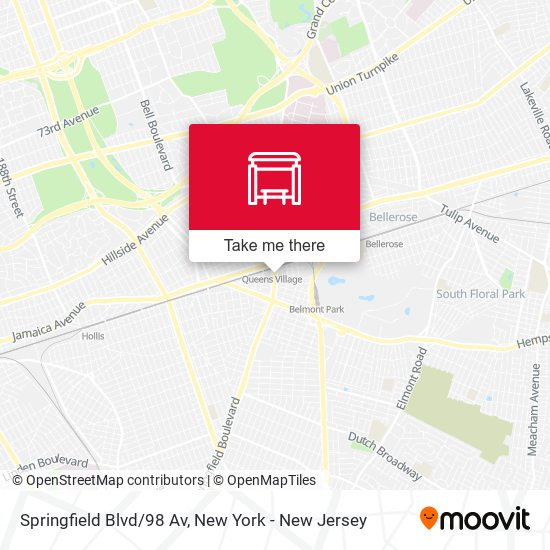 Springfield Blvd/98 Av map