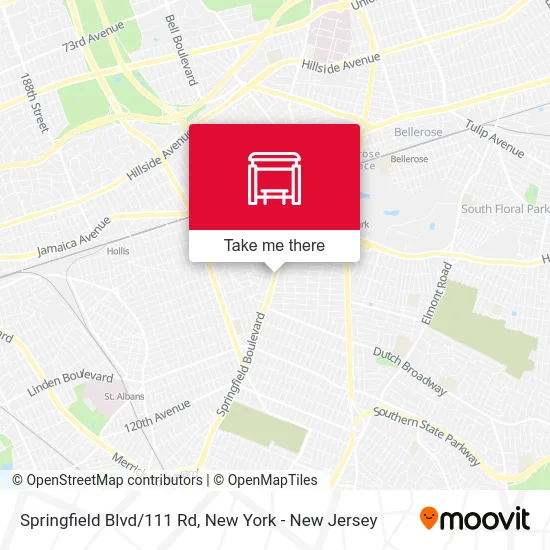 Springfield Blvd/111 Rd map