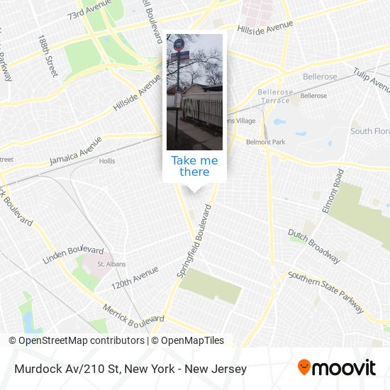 Murdock Av/210 St map