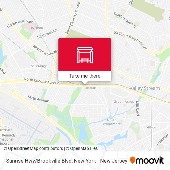 Sunrise Hwy/Brookville Blvd map