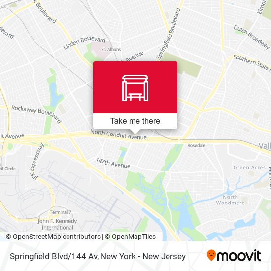 Mapa de Springfield Blvd/144 Av