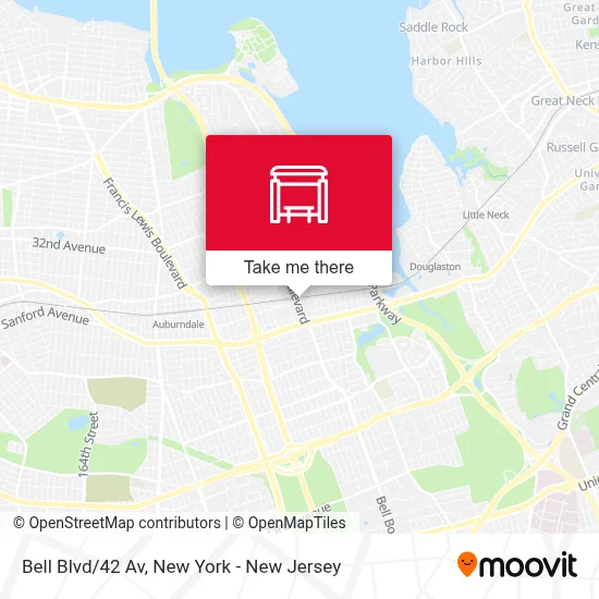 Bell Blvd/42 Av map