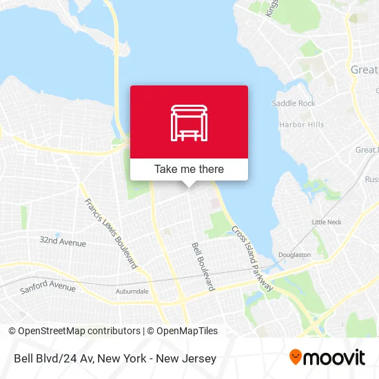 Bell Blvd/24 Av map