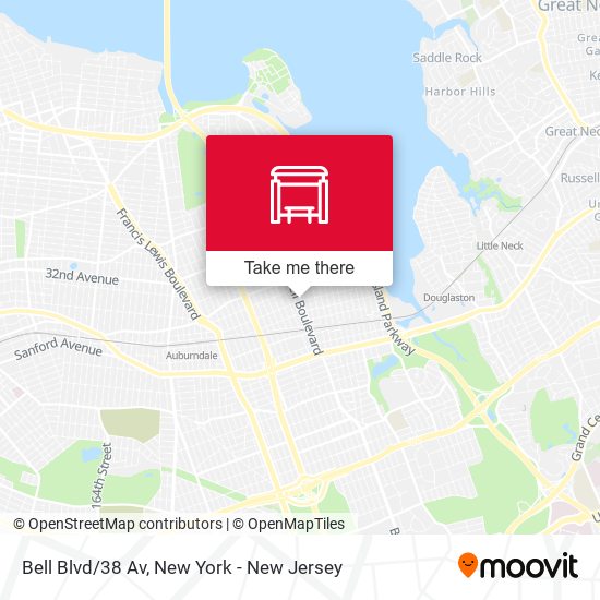 Bell Blvd/38 Av map