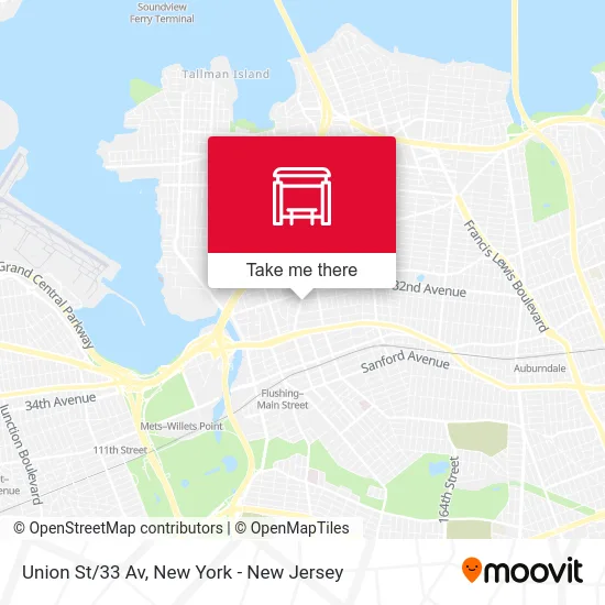 Union St/33 Av map