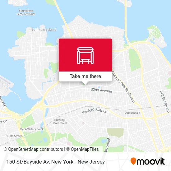 150 St/Bayside Av map