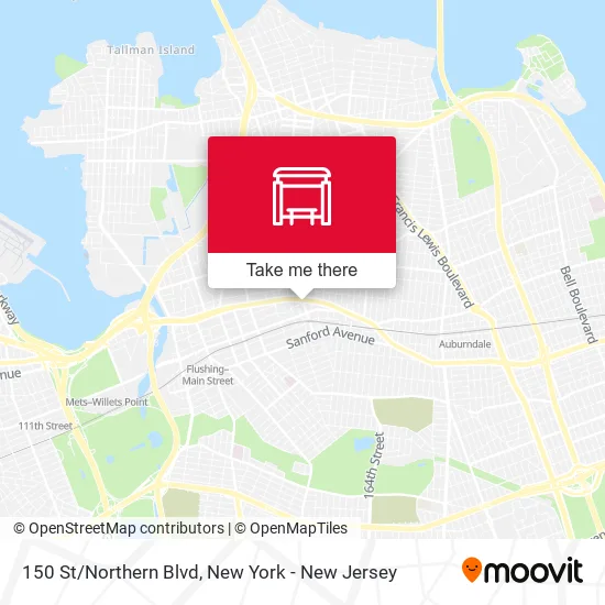 150 St/Northern Blvd map