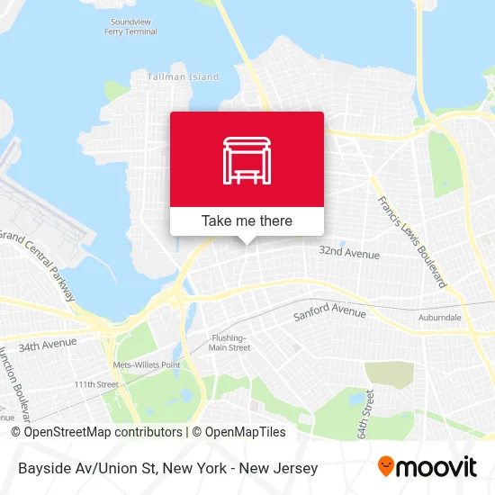 Bayside Av/Union St map