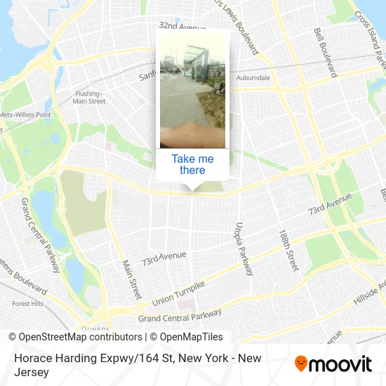 Horace Harding Expwy/164 St map