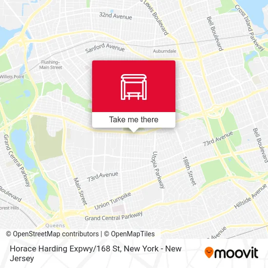 Horace Harding Expwy/168 St map