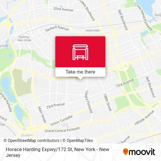 Horace Harding Expwy/172 St map