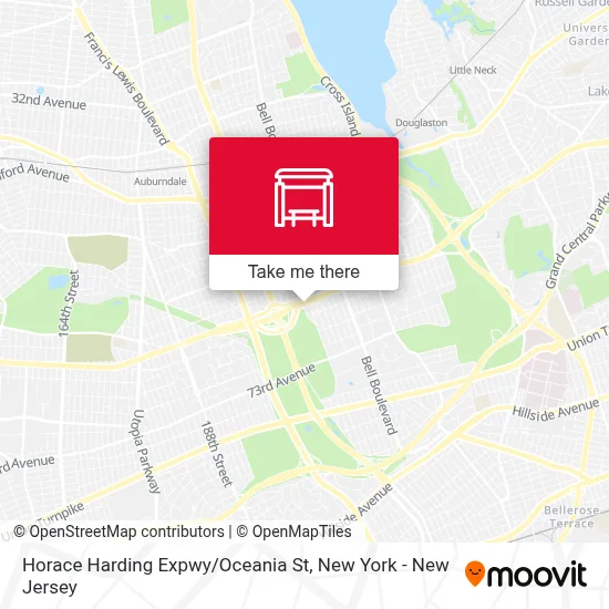 Horace Harding Expwy / Oceania St map