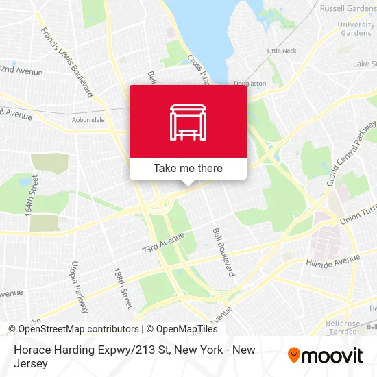 Horace Harding Expwy/213 St map