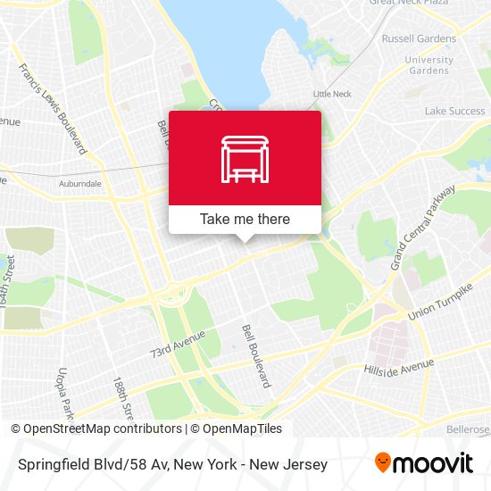 Springfield Blvd/58 Av map