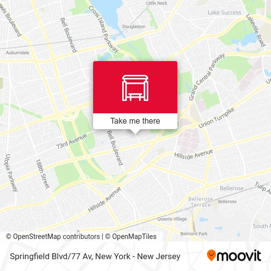 Springfield Blvd/77 Av map