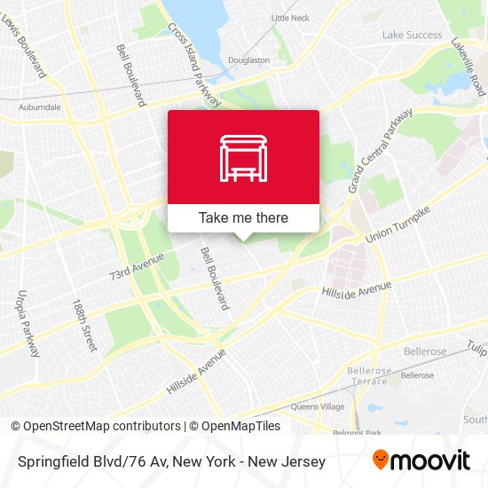 Springfield Blvd/76 Av map