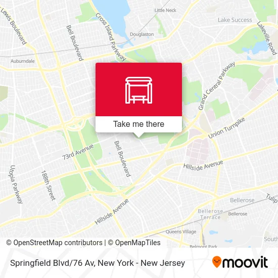Springfield Blvd/76 Av map