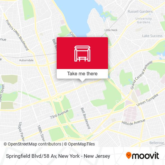 Mapa de Springfield Blvd/58 Av