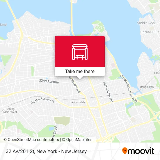 32 Av/201 St map