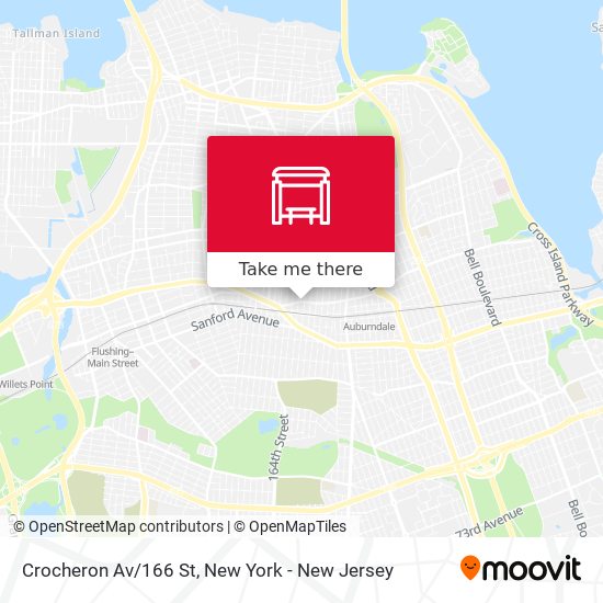 Mapa de Crocheron Av/166 St