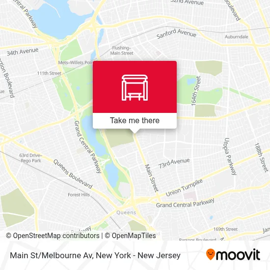 Main St/Melbourne Av map