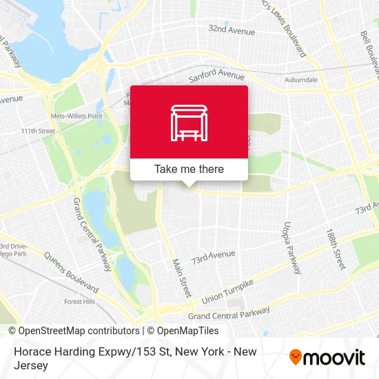 Horace Harding Expwy/153 St map