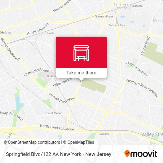 Springfield Blvd/122 Av map