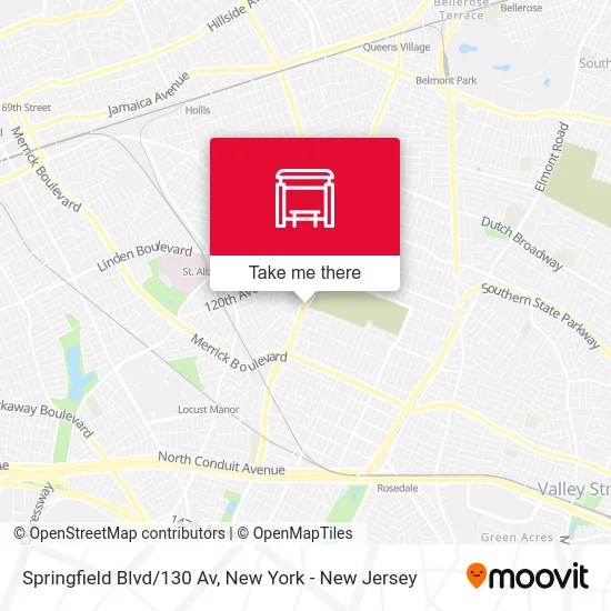 Springfield Blvd/130 Av map