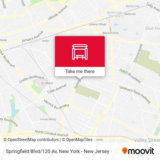 Springfield Blvd/120 Av map