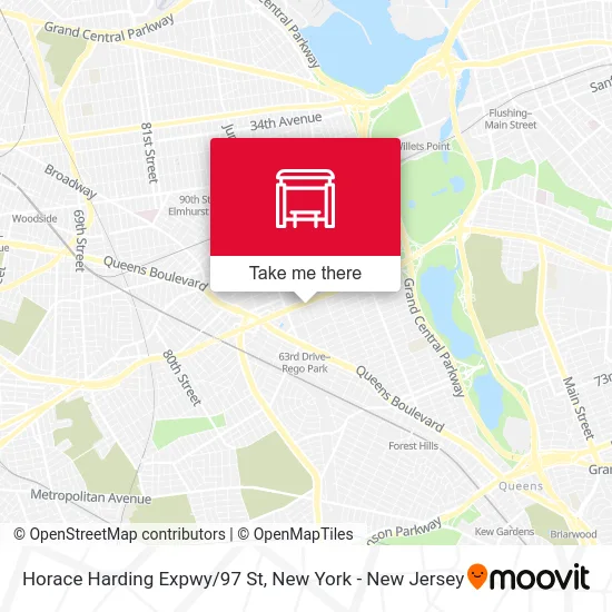 Horace Harding Expwy/97 St map