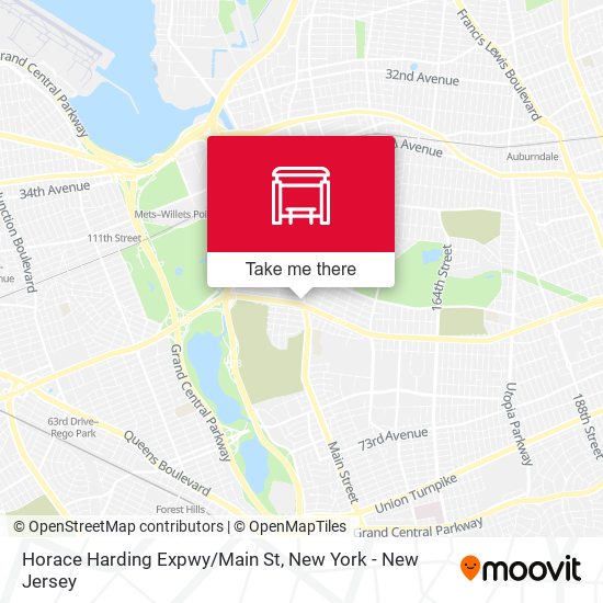 Horace Harding Expwy/Main St map