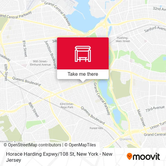 Horace Harding Expwy/108 St map