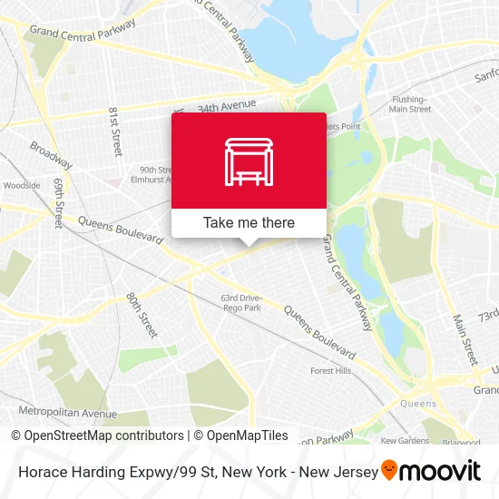 Horace Harding Expwy/99 St map